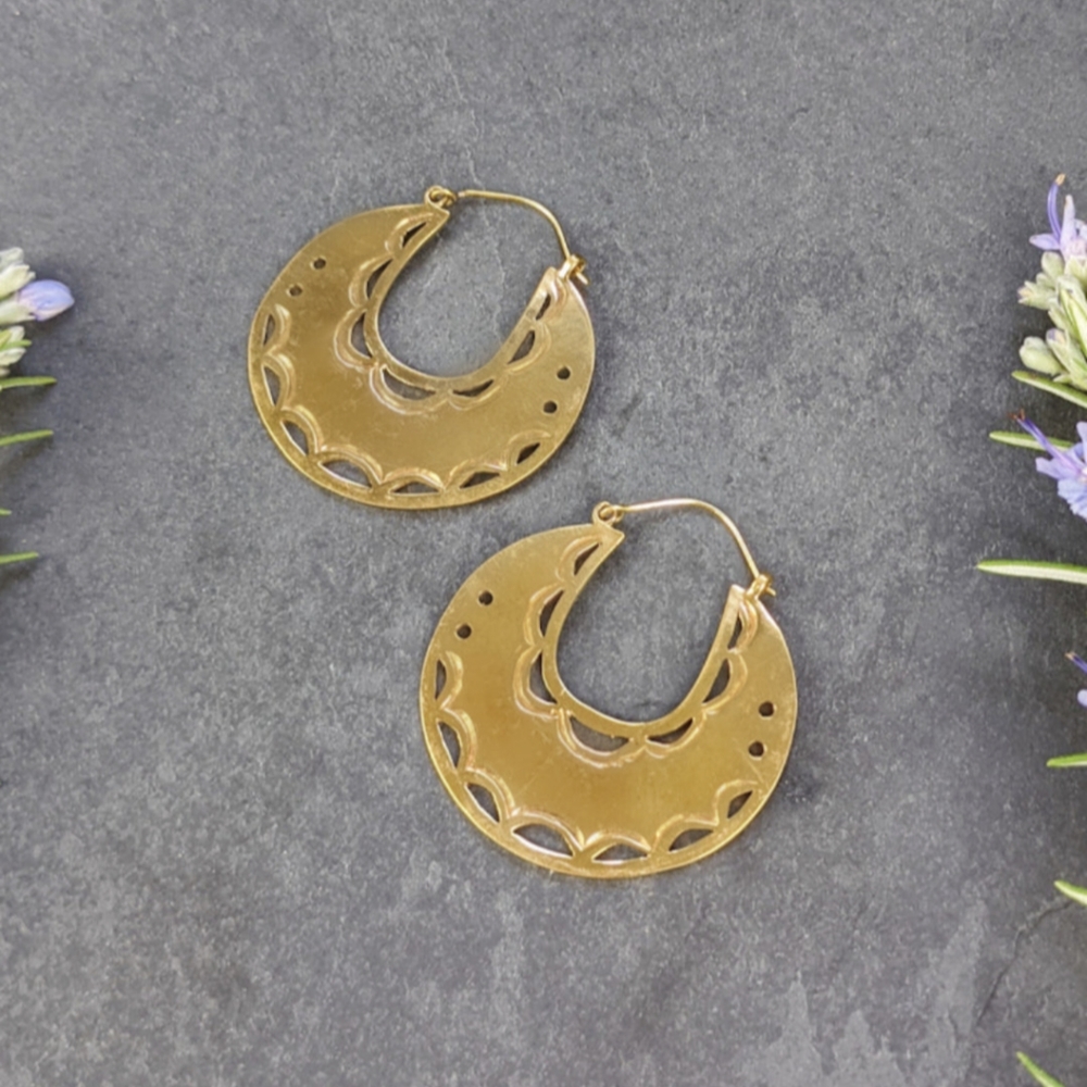 NWT Baizaar Mermaid Crescent Earrings - Picture 2 of 5